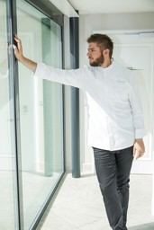 Zeige Details für Kochjacke mit verdecktem Reissverschluss Bild von Kochjacke mit verdecktem Reissverschluss