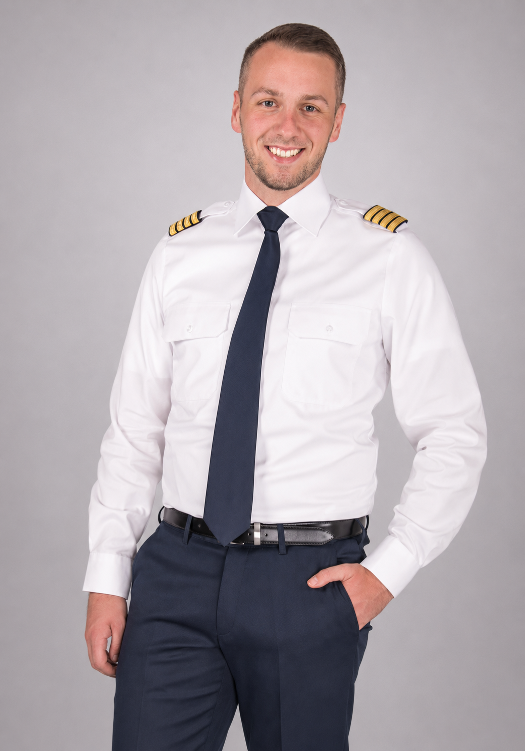 Pilotenhemd "Body Cut"