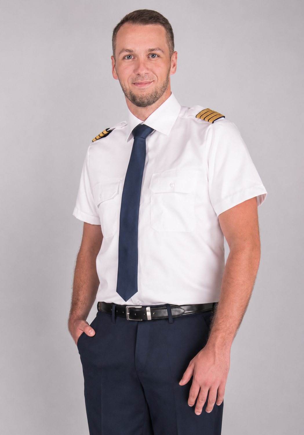 Pilotenhemd "Body Cut"
