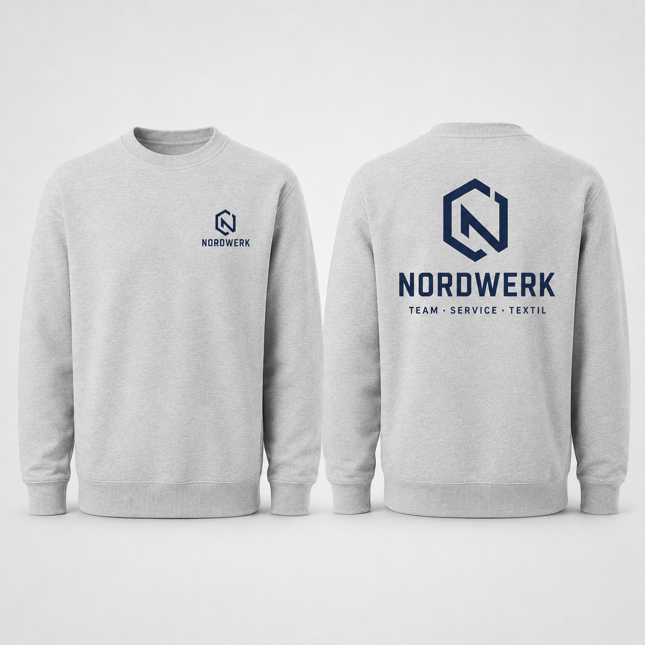 Beispiel für Sweatshirt mit einfarbigem Logo-Druck