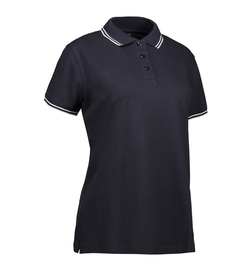 Picture of Stretch contrast poloshirt women